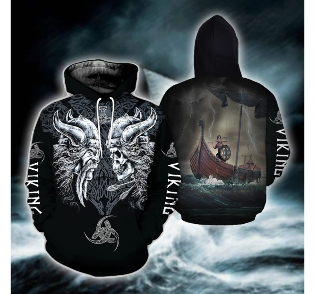 Viking - 3D Printed Pullover Hoodie