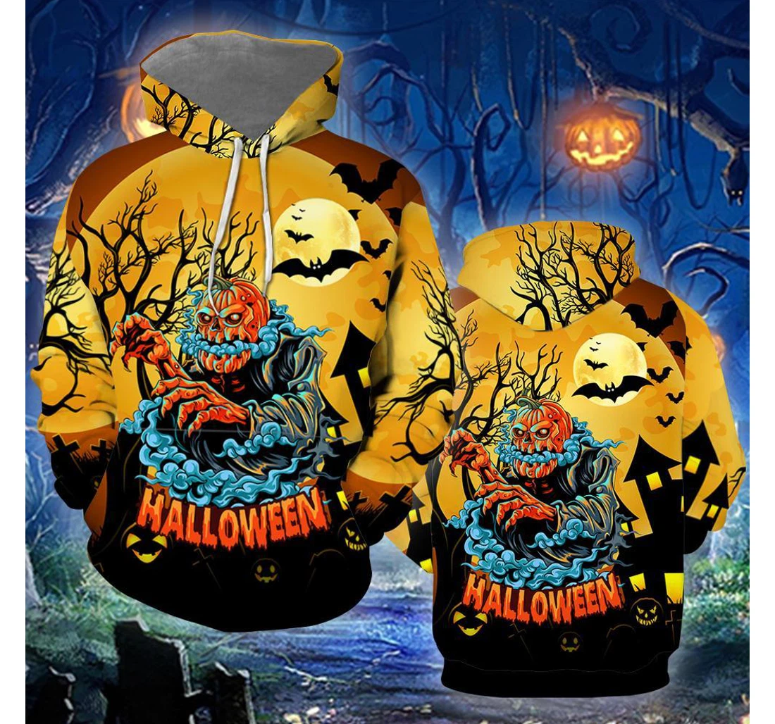 Halloween - 3D Printed Pullover Hoodie