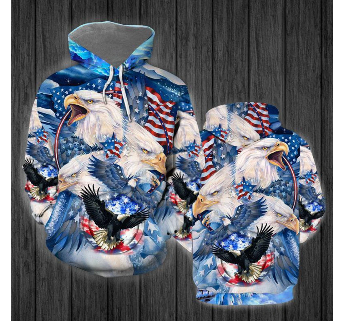 Eagle Us Veteran - 3D Printed Pullover Hoodie