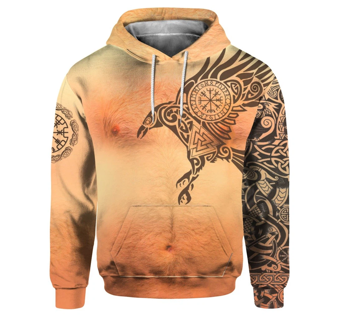 Real Viking Tattoos - 3D Printed Pullover Hoodie