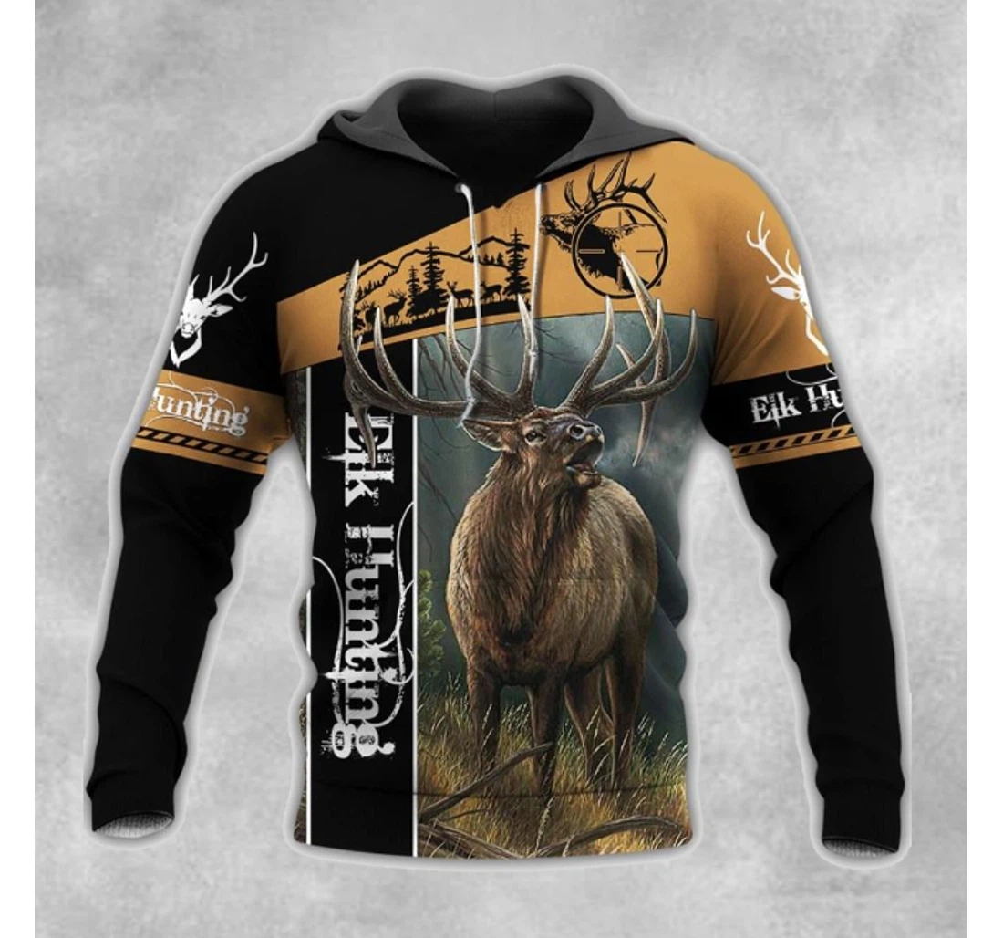 Deer Hunting - 3D Printed Pullover Hoodie