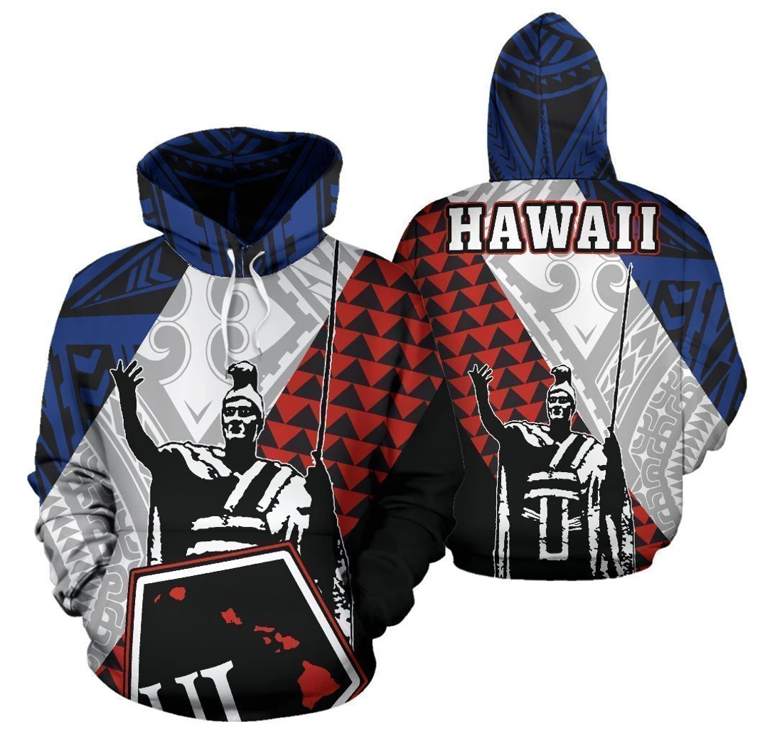 Kanaka King Polynesian - 3D Printed Pullover Hoodie