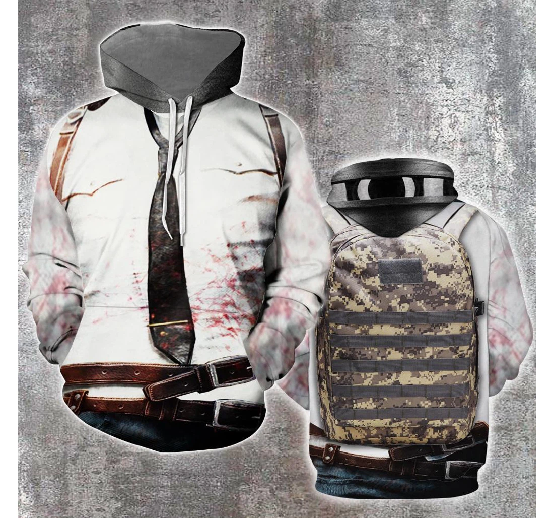 Military Vest Level 3 Battle Ground - 3D Printed Pullover Hoodie