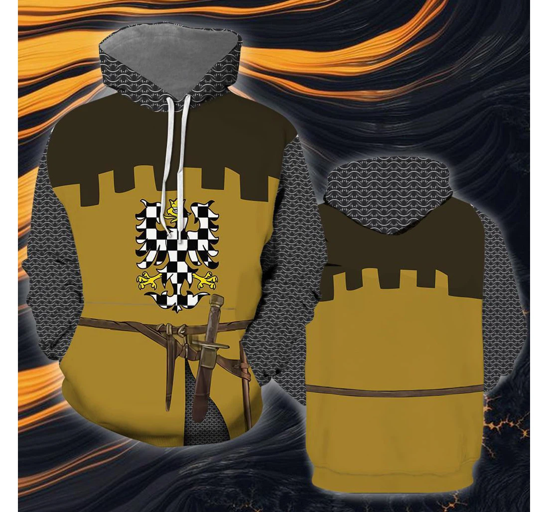 Knights Templar Medieval Armor - 3D Printed Pullover Hoodie