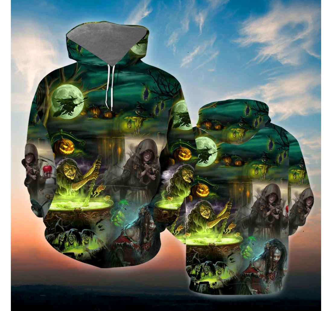 Halloween Witch House - 3D Printed Pullover Hoodie