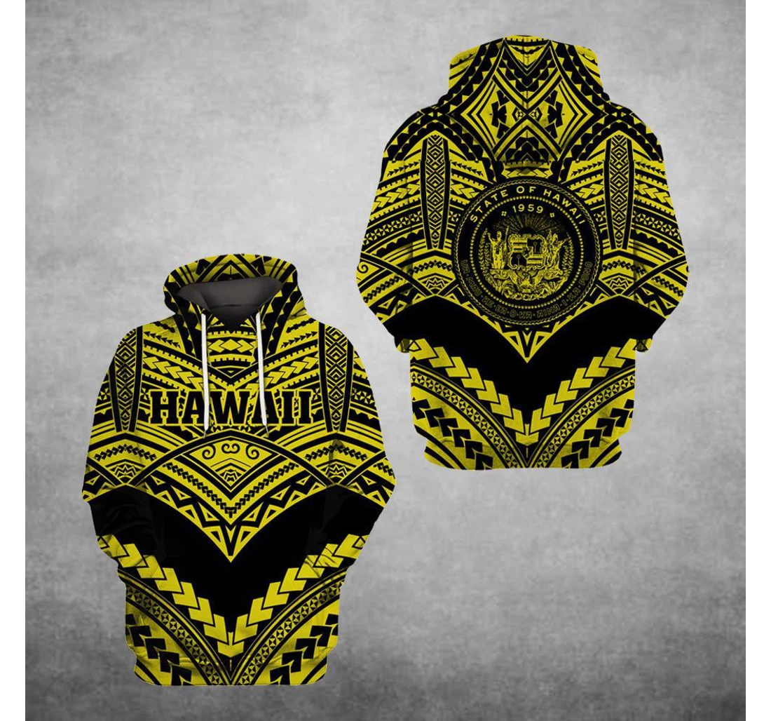 Hawaii Polynesian - 3D Printed Pullover Hoodie