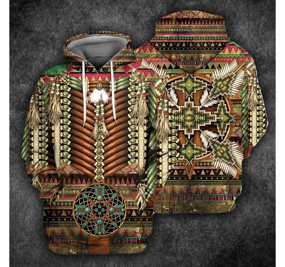 Native Pattern - 3D Printed Pullover Hoodie