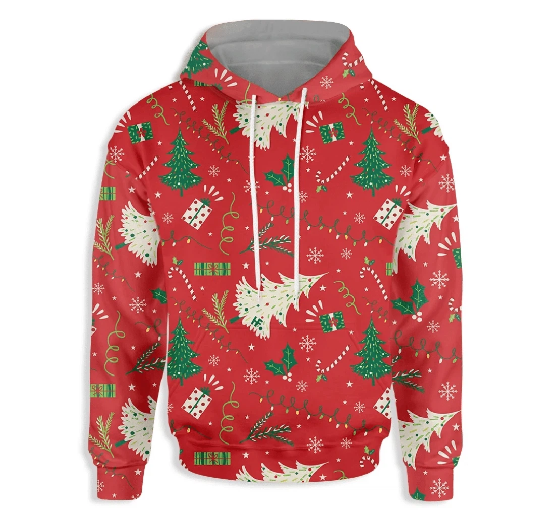 Christmas Seamless Pattern 3 - 3D Printed Pullover Hoodie