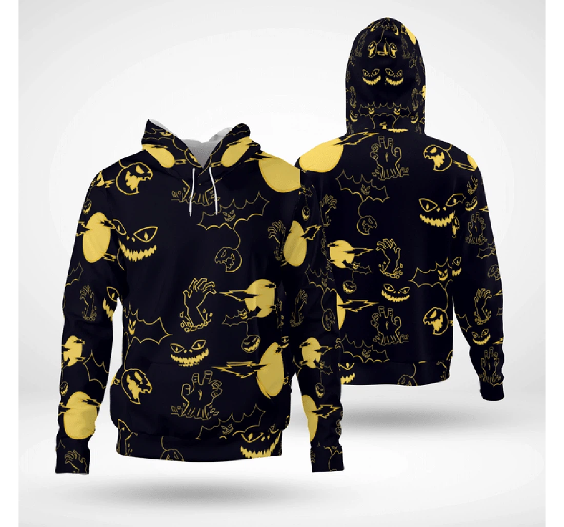 Zip Hoodie - Scary Night Zombies Haunted Pumpkin Halloween Spooky - 3D Printed
