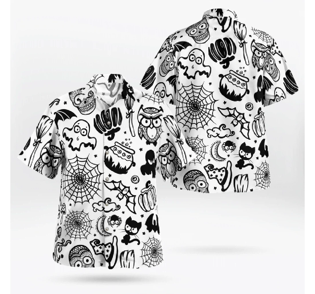 Zip Hoodie - Halloween Symbols Scarry Night - 3D Printed