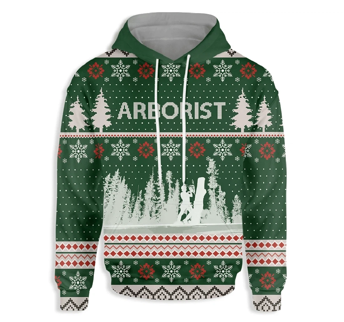 Arborist Christmas - 3D Printed Pullover Hoodie