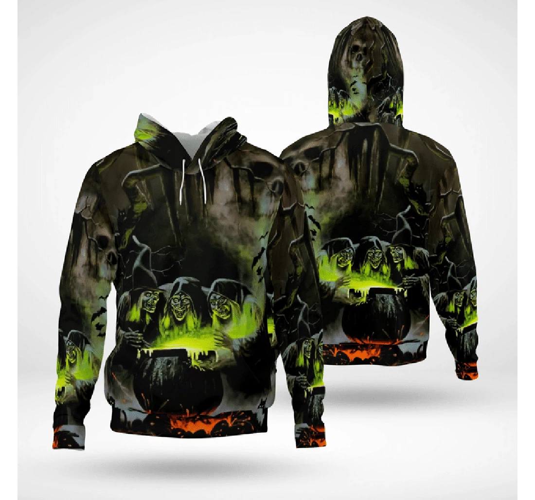 Spooky Halloween Witches Concoction Night - 3D Printed Pullover Hoodie