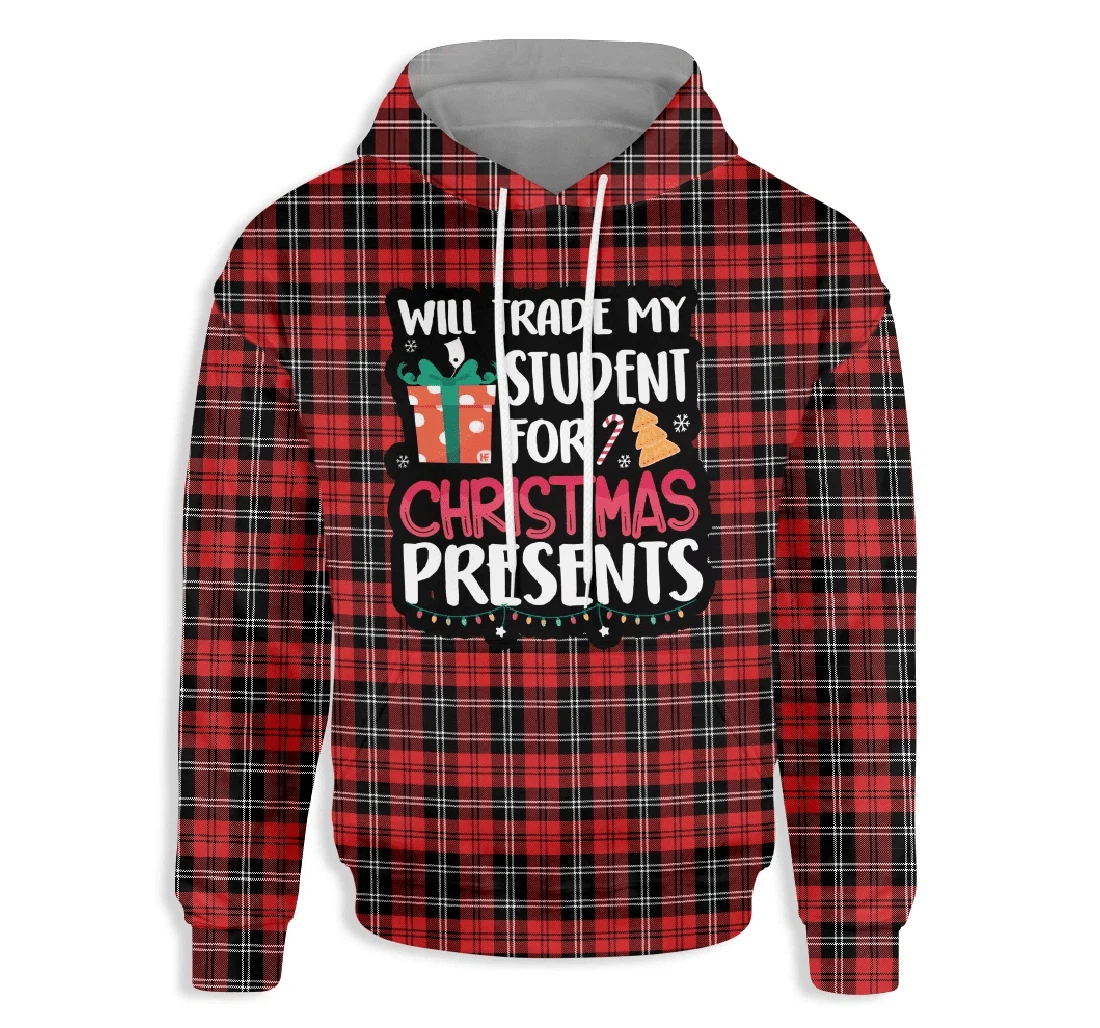 Will Trade Students Christmas Presents - 3D Printed Pullover Hoodie