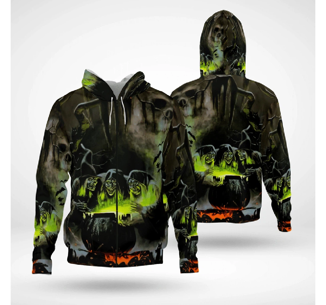 Spooky Halloween Witches Concoction Night - 3D Printed Pullover Hoodie