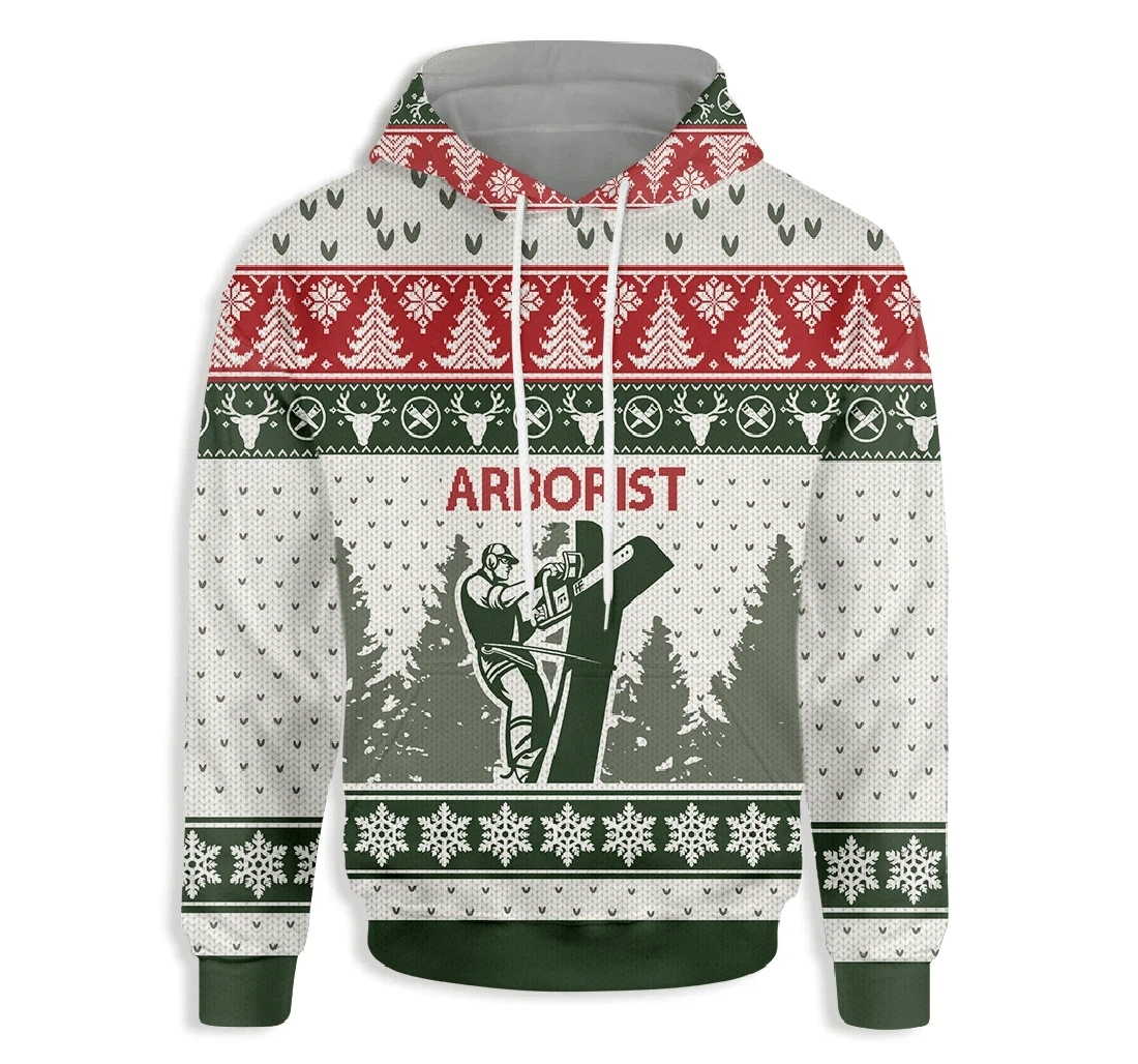 Arborist Christmas - 3D Printed Pullover Hoodie