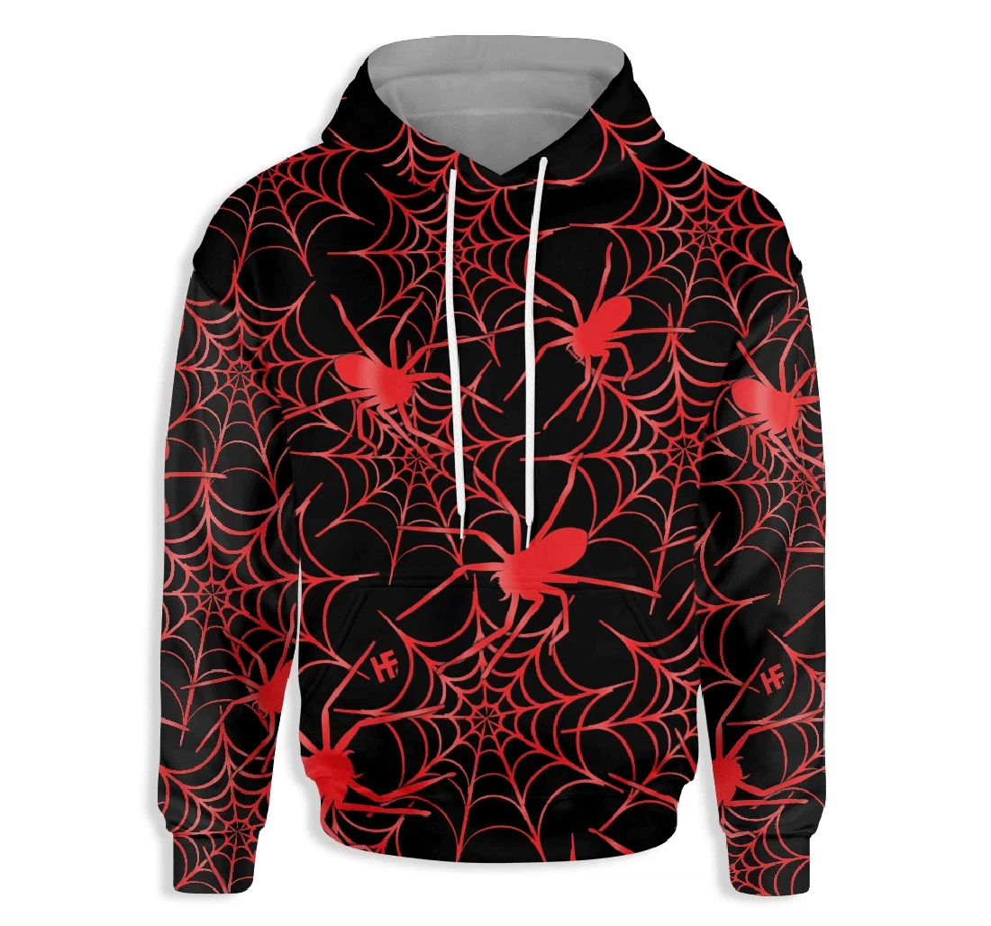 Creepy Spider Halloween - 3D Printed Pullover Hoodie