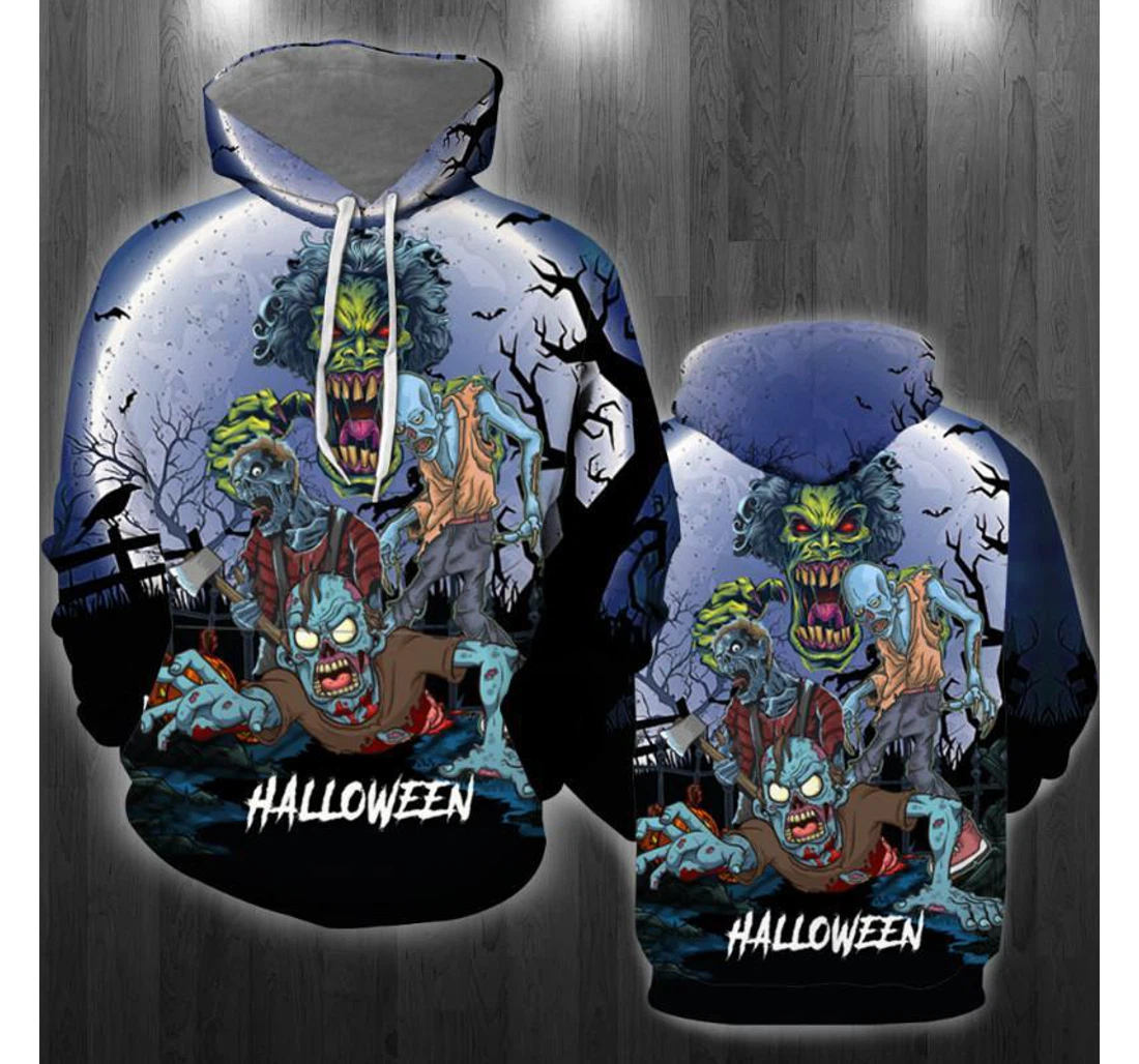 Zoombie Halloween - 3D Printed Pullover Hoodie
