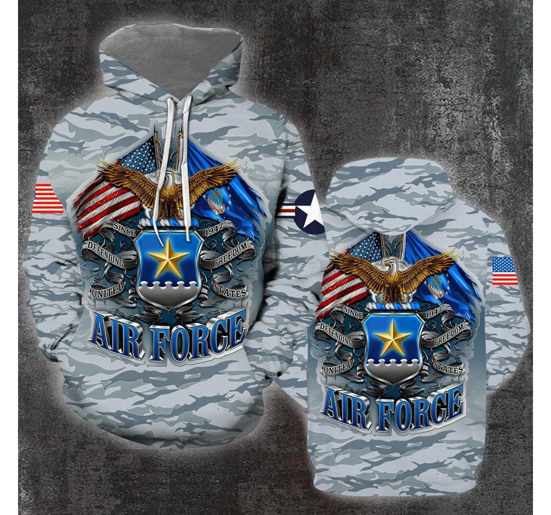 Personalized Us Air Force Veteran - 3D Printed Pullover Hoodie