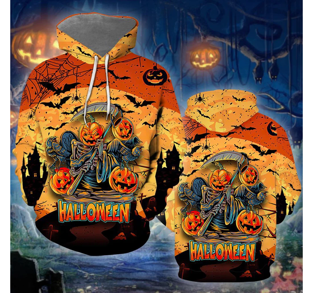 Happy Halloween - 3D Printed Pullover Hoodie