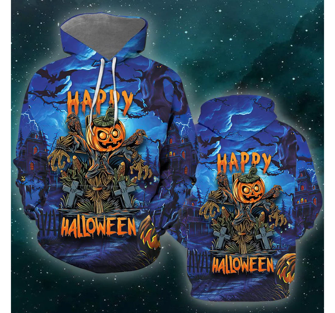 Pumpkin Dummy Halloween - 3D Printed Pullover Hoodie