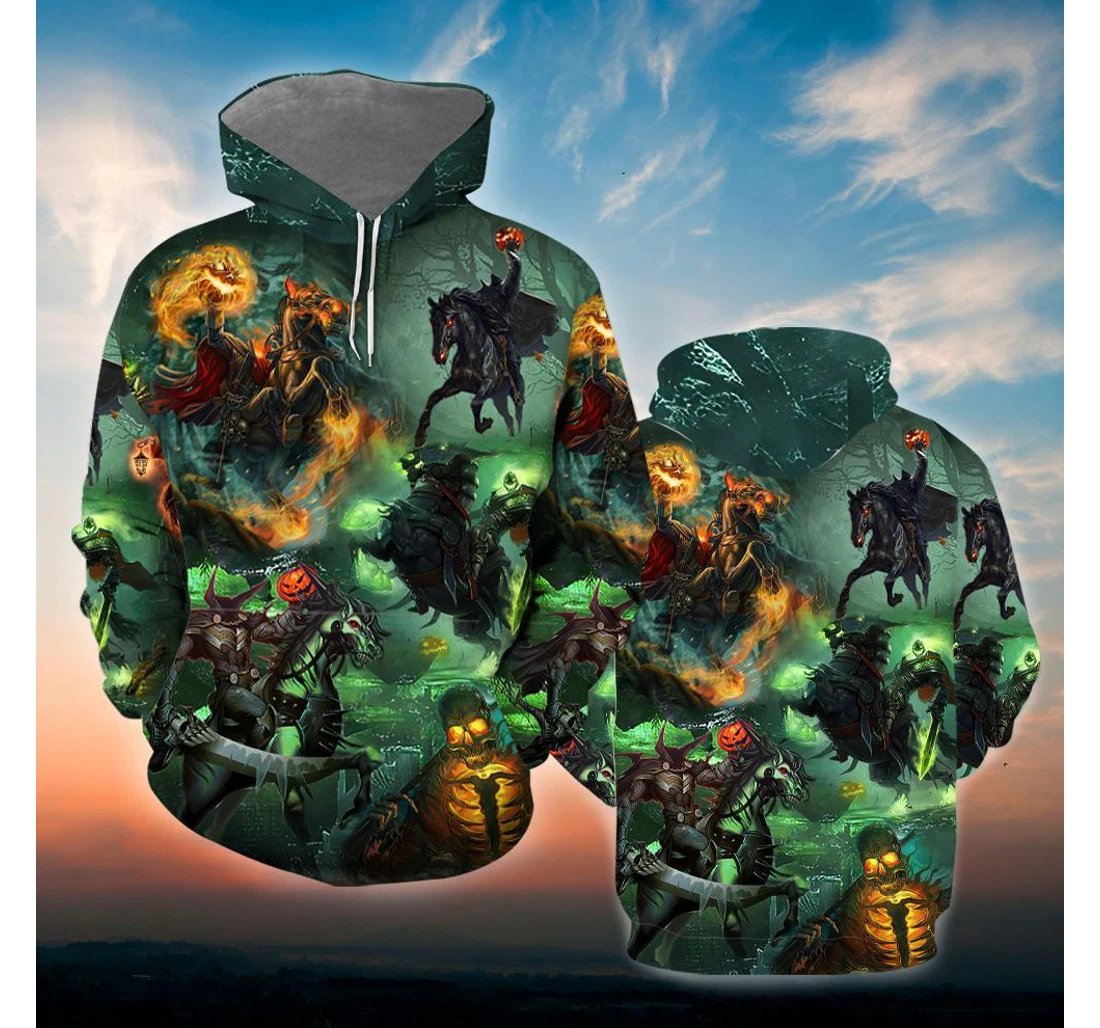 Where Is My Head Pumpkin Halloween - 3D Printed Pullover Hoodie