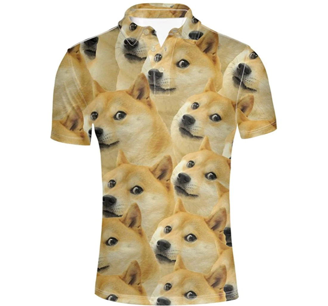 Personalized Coloranimal Slim Fit Polos Adult Style Shirts Hawaiian Shirt, Button Up Aloha Shirt For Men, Women