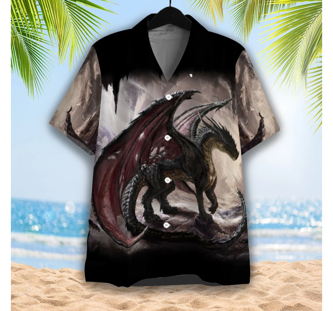 Dragon Hawaiian Shirt, Button Up Aloha Shirt For Men, Women