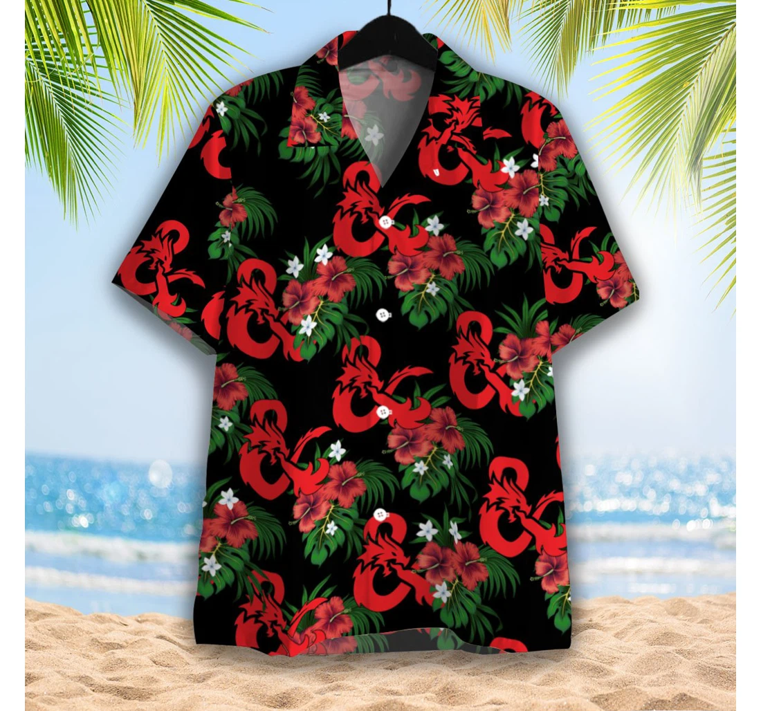 Dungeons And Dragons Hawaiian Shirt, Button Up Aloha Shirt For Men, Women