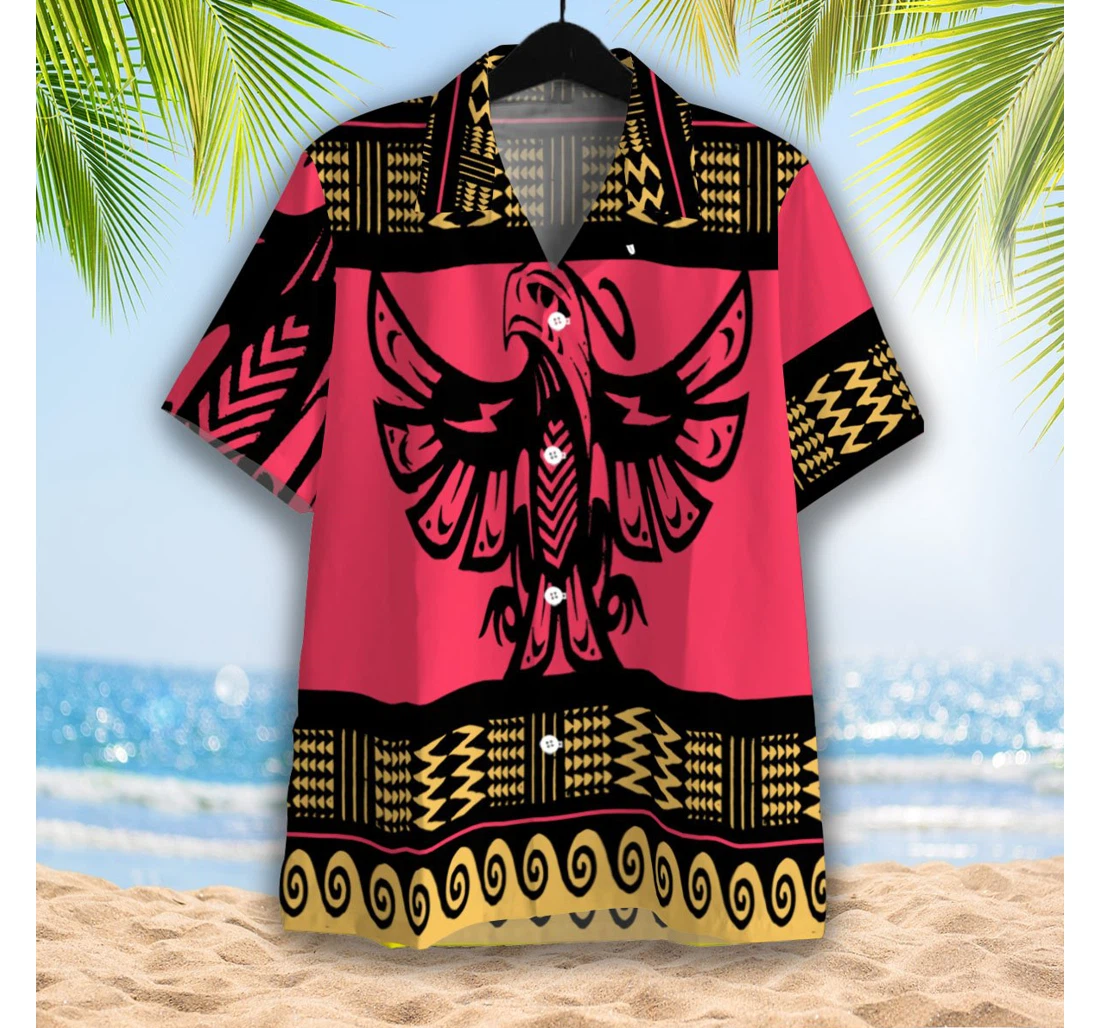 Pink Phoenix Native Hawaiian Shirt, Button Up Aloha Shirt For Men, Women