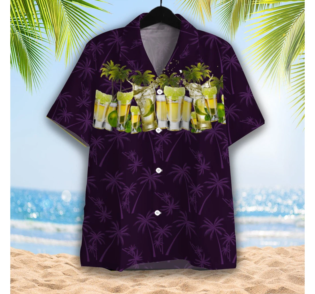 Personalized Paradise Tequila Hawaiian Shirt, Button Up Aloha Shirt For Men, Women