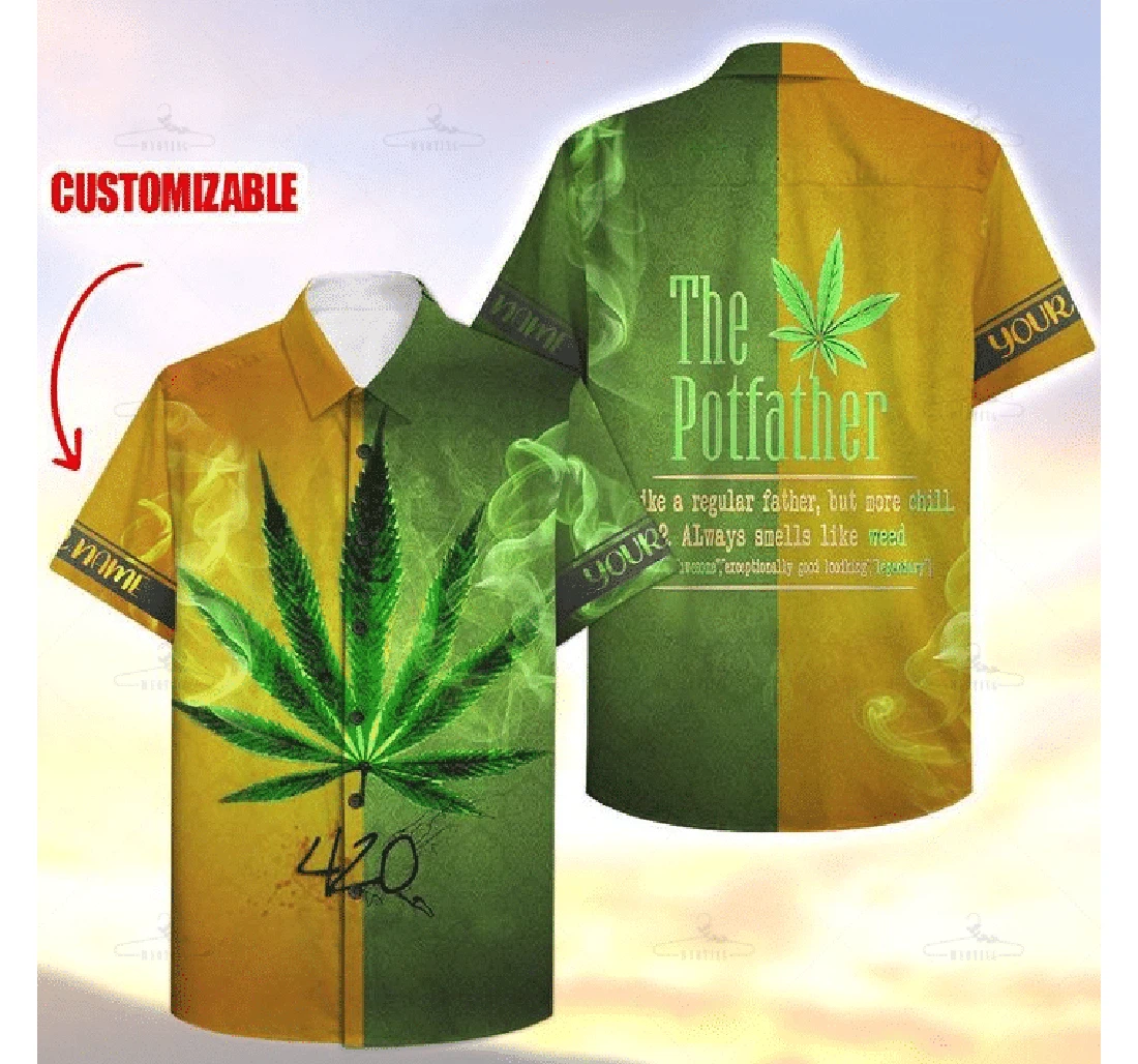 Personalized The Potfather T-shirt, Hawaiian Shirt, Button Up Aloha Shirt For Men, Women