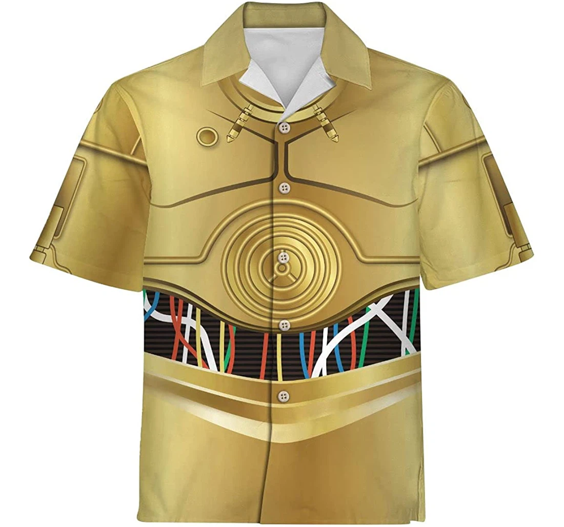 Personalized Shirts C-3po Apparel, , Shirts Hawaiian Shirt, Button Up Aloha Shirt For Men, Women