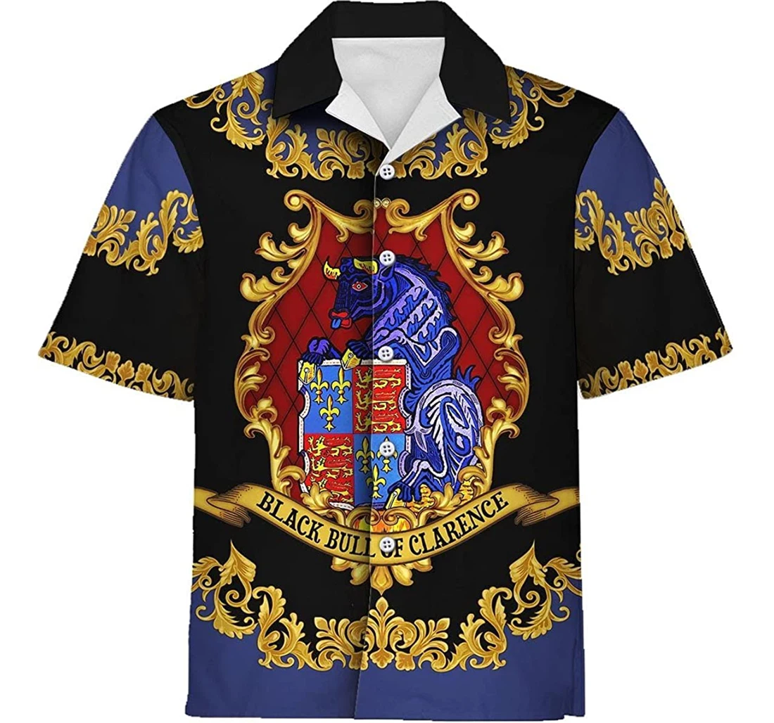Personalized Shirts The Black Bull Of Clarence Apparel Hawaiian Shirt, Button Up Aloha Shirt For Men, Women