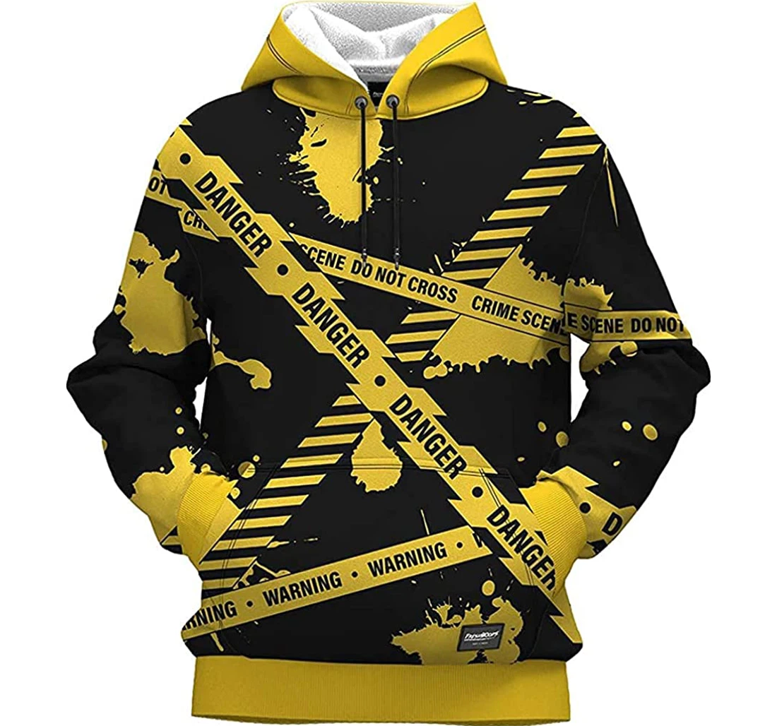 Caution - 3D Printed Pullover Hoodie