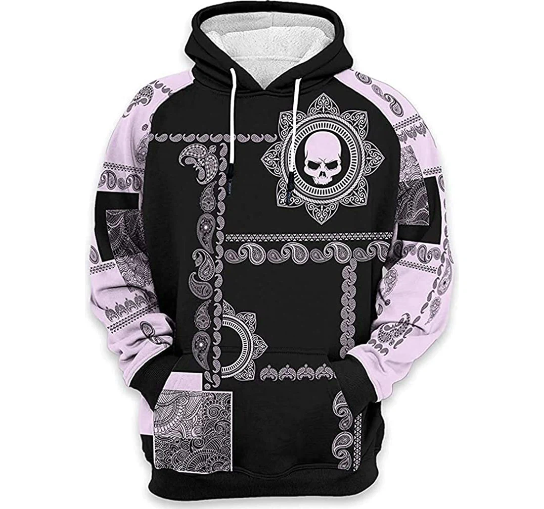 Skull Tribe - 3D Printed Pullover Hoodie