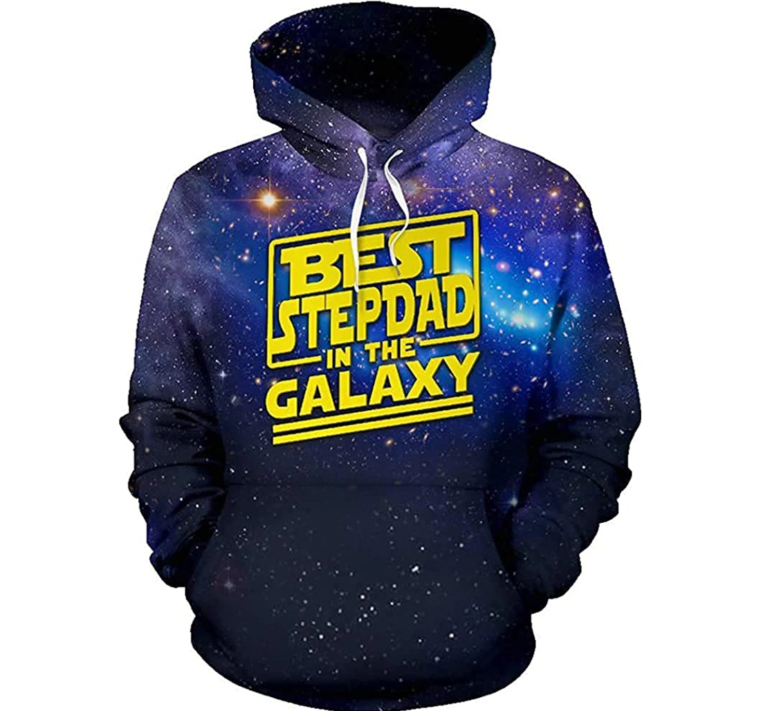 Best Stepdad In The Galaxy - 3D Printed Pullover Hoodie