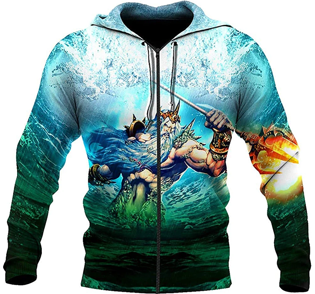 Poseidon Gift Family - 3D Printed Pullover Hoodie