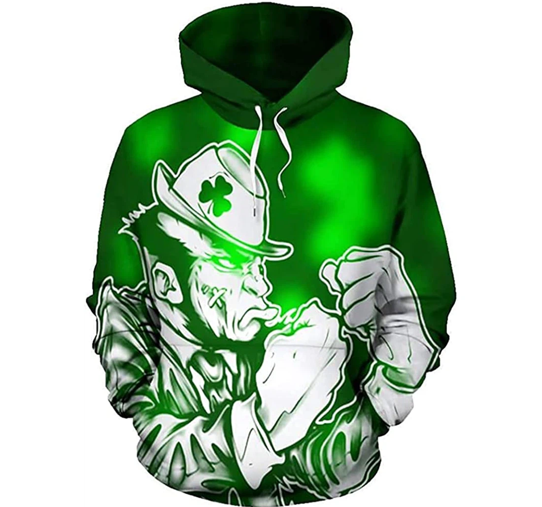 Irish Leprechaun - 3D Printed Pullover Hoodie