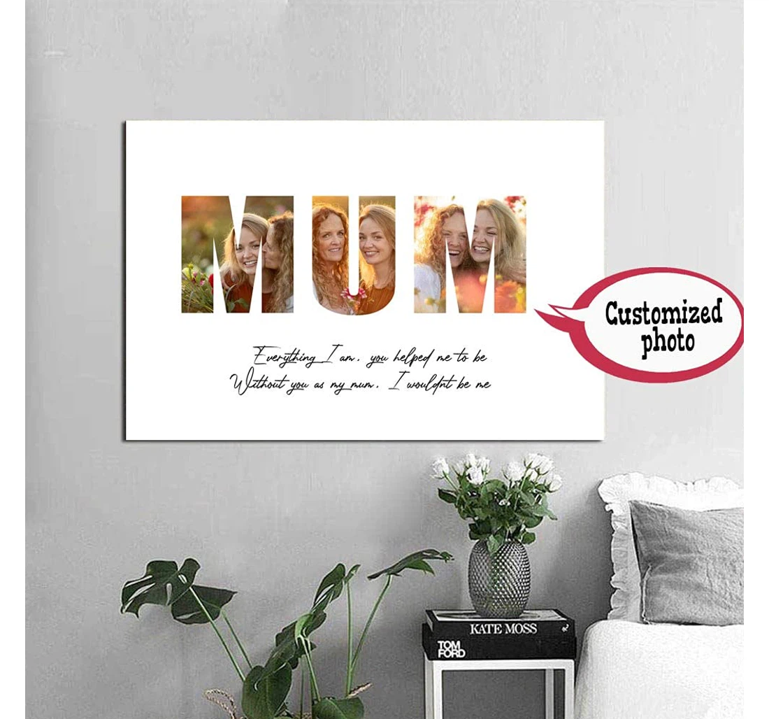 Poster, Canvas - Greatest Canvaspersonalized Mum Collage Custom Mum Custom, Mom Personalised Mommy Gift,new Mom On Christm Print Framed Wall Art