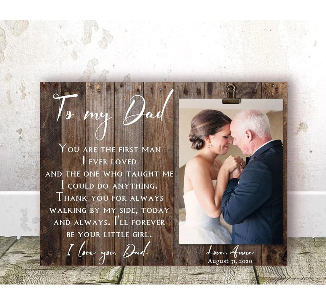 Poster, Canvas - Father Of The Bride From Bride Dad Wedding Dad Father Of The Bride Wedding Personalized Dad Personalized Dad On Birthda Print Framed Wall Art