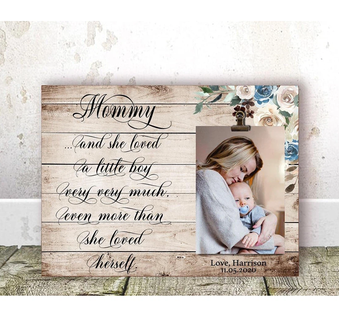Poster, Canvas - Amazing First Time Mom New Mom Wife Mom Of Little Mother Son First New Mom New Born On Birthday, C Print Framed Wall Art