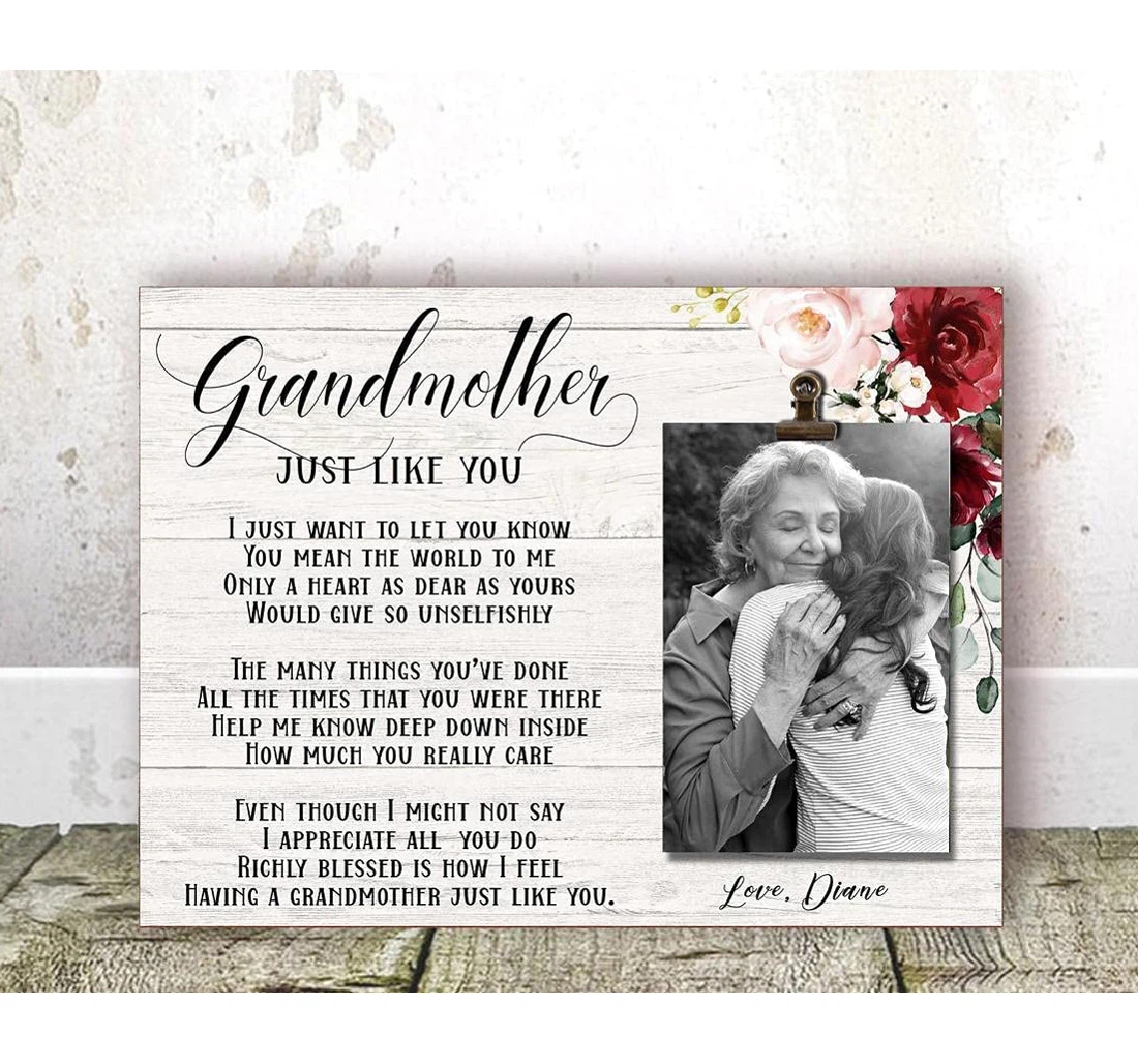 Poster, Canvas - Grandma Grandmother Grandma Birthday Grandma Personalized Grandma Grandma Gift On B Print Framed Wall Art