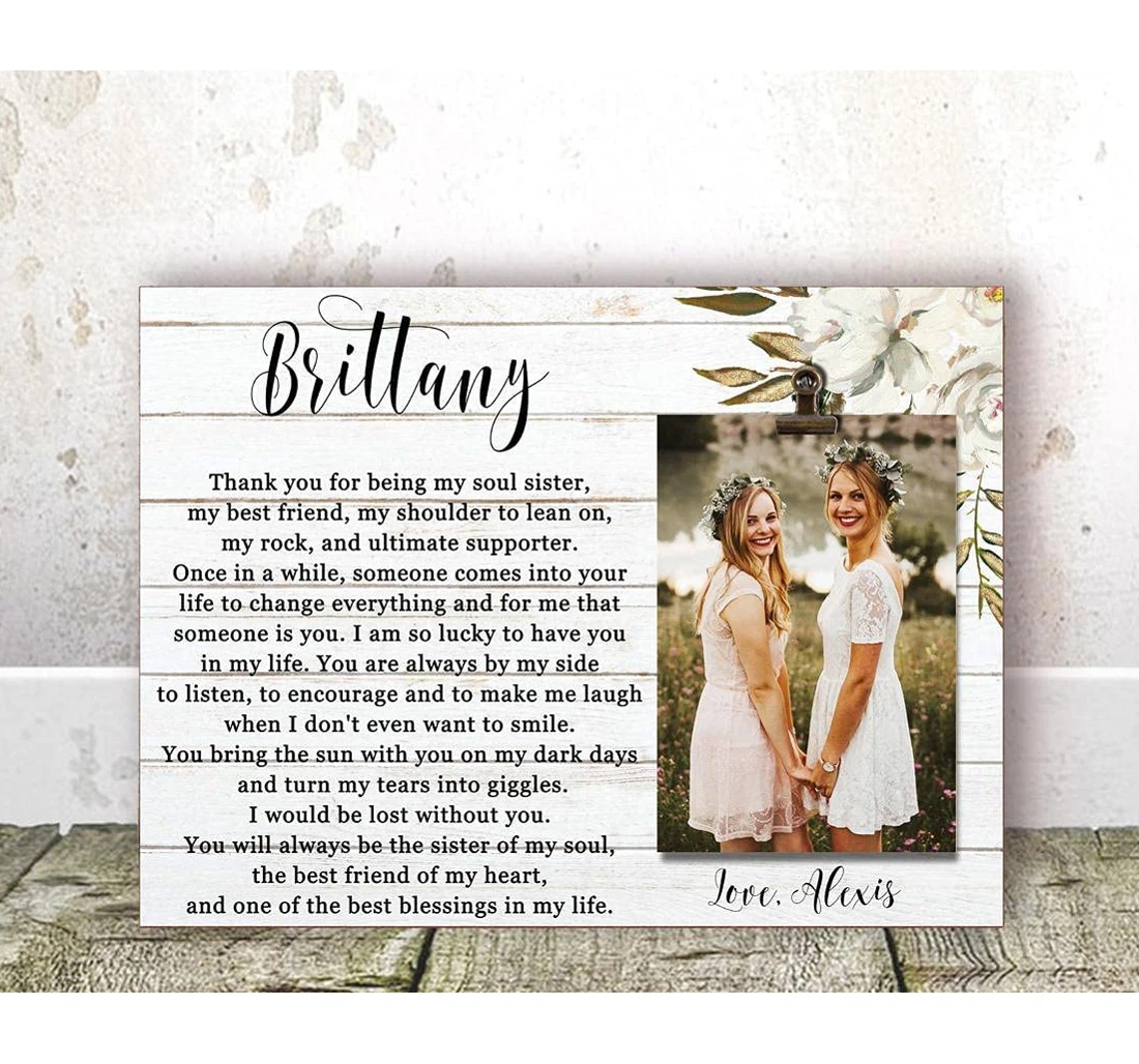 Poster, Canvas - Greatest Soul Sister Unbiological Sister Best Friend Best Friend Birthday Soul Sisters Soul Sister Birthday On Christmas, Print Framed Wall Art