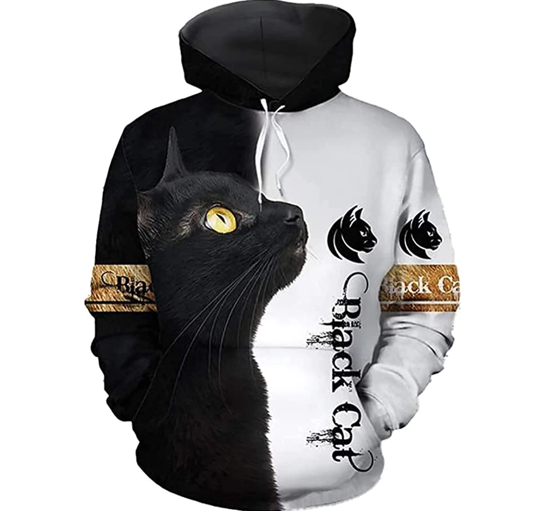 Cat - 3D Printed Pullover Hoodie