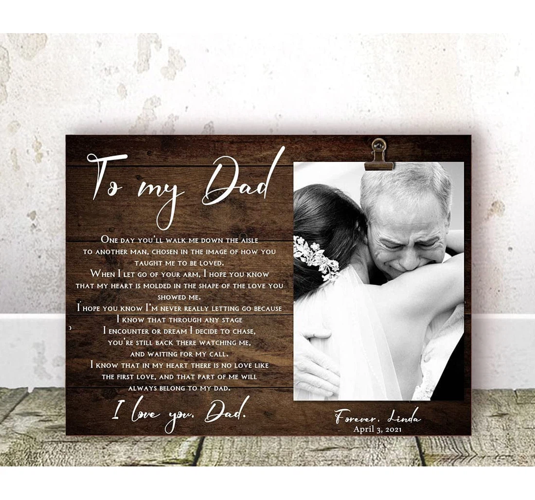 Poster, Canvas - Meaningful Dad Wedding From Bride Dad Wedding Dad From Bride Father Of The Bride Daughter Dad Wedding Dad Daddy On Christ Print Framed Wall Art