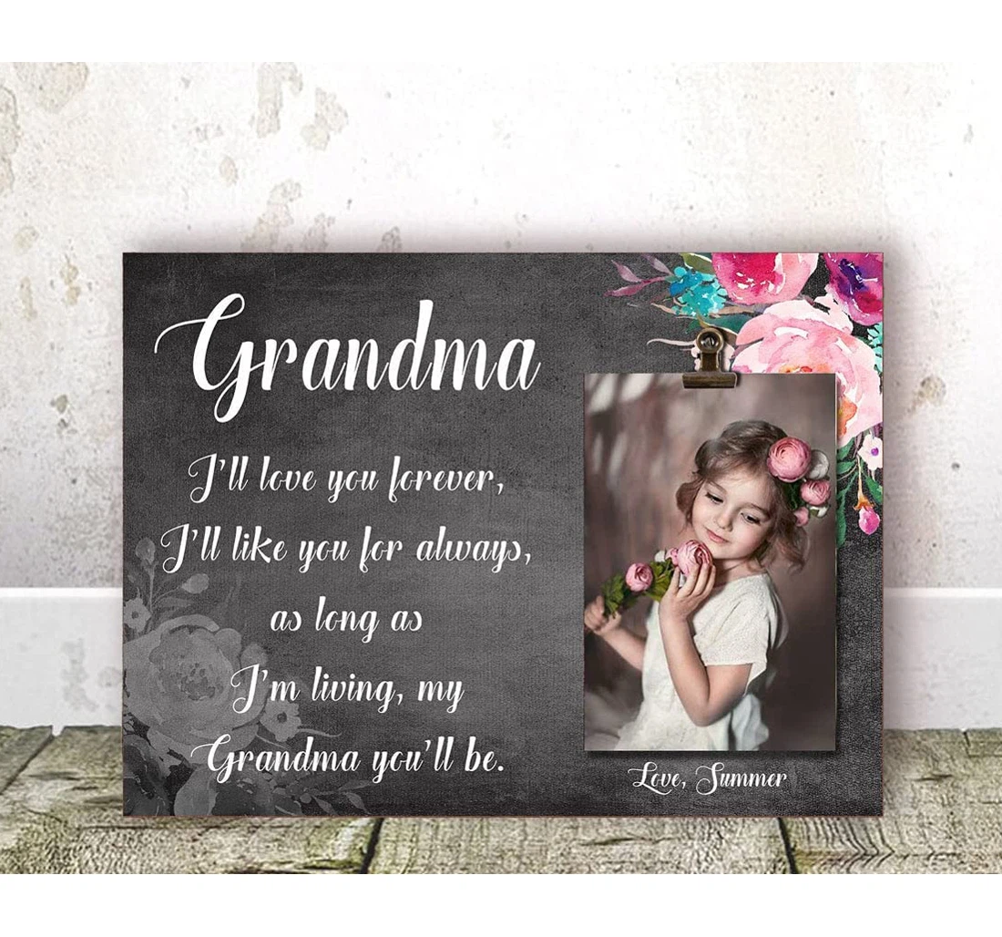 Poster, Canvas - Grandma Nana Mimi Personalized Grandma Grandma On B Print Framed Wall Art