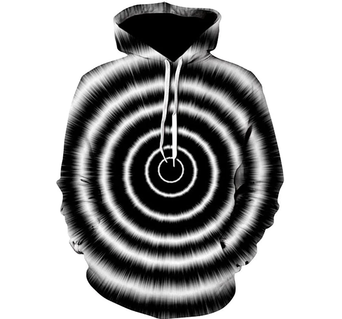 Hypnotic Vortex Circle Shirts - 3D Printed Pullover Hoodie