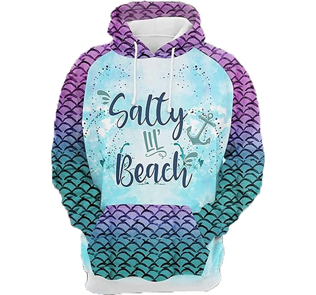 Mermaid Salty - 3D Printed Pullover Hoodie