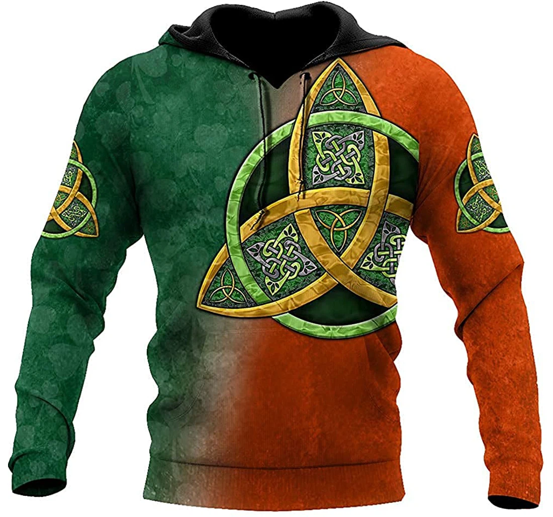 Irish St.patrick Day Celtic - 3D Printed Pullover Hoodie