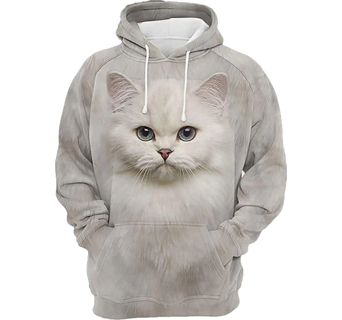 Adorable British Cat - 3D Printed Pullover Hoodie